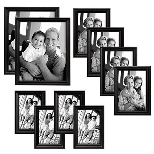 MCS 10pc Multi Pack Picture Frame Value Set - Two 8x10 in, Four 5x7 in, Four 4x6 in, Black (65508) - Image 2