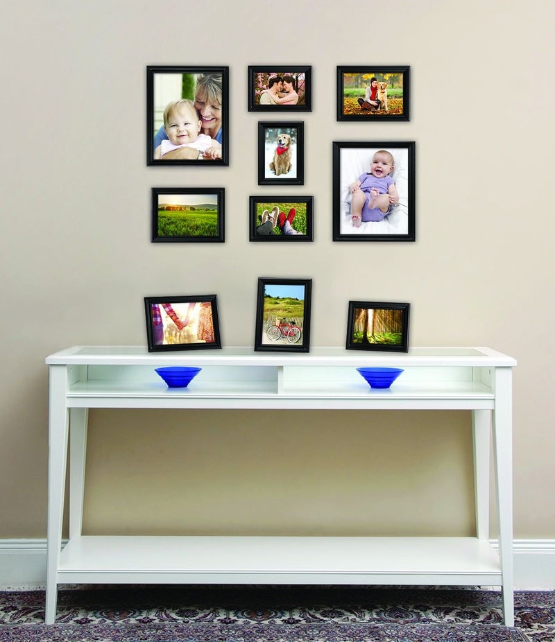 MCS 10pc Multi Pack Picture Frame Value Set - Two 8x10 in, Four 5x7 in, Four 4x6 in, Black (65508) - Image 5