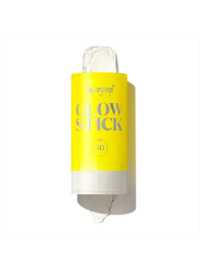 Supergoop! Glow Stick, 0.70 oz - SPF 50 PA++++ Dry Oil Sunscreen Stick for Face & Body - Brightens & Hydrates for a Healthy Glow - Mess-Free, Travel-Friendly SPF  - Image 1