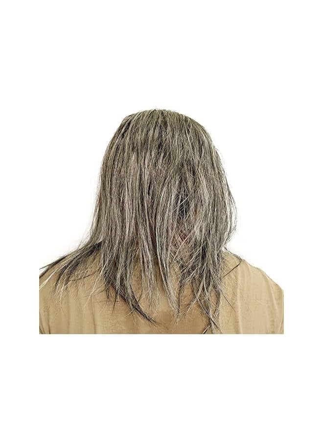 Halloween Novelty Scary Latex Witch Mask Novelty Dressing Up For Halloween Party Realistic Old Man Face - Image 4