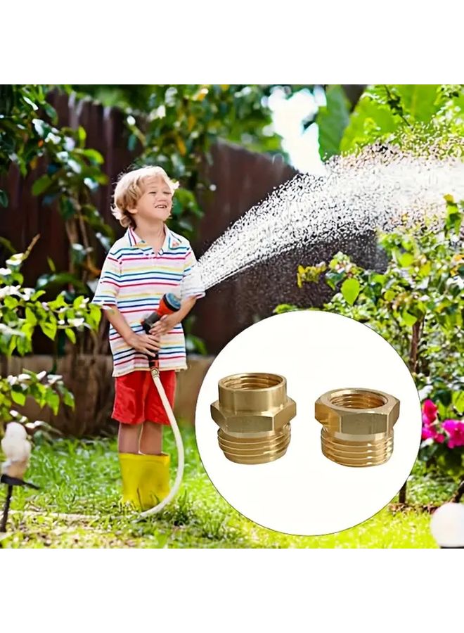 2pcs 3 4 Inch GHT Male To 1 2 Inch NPT Female Brass Garden Hose Adapter Set - Image 4