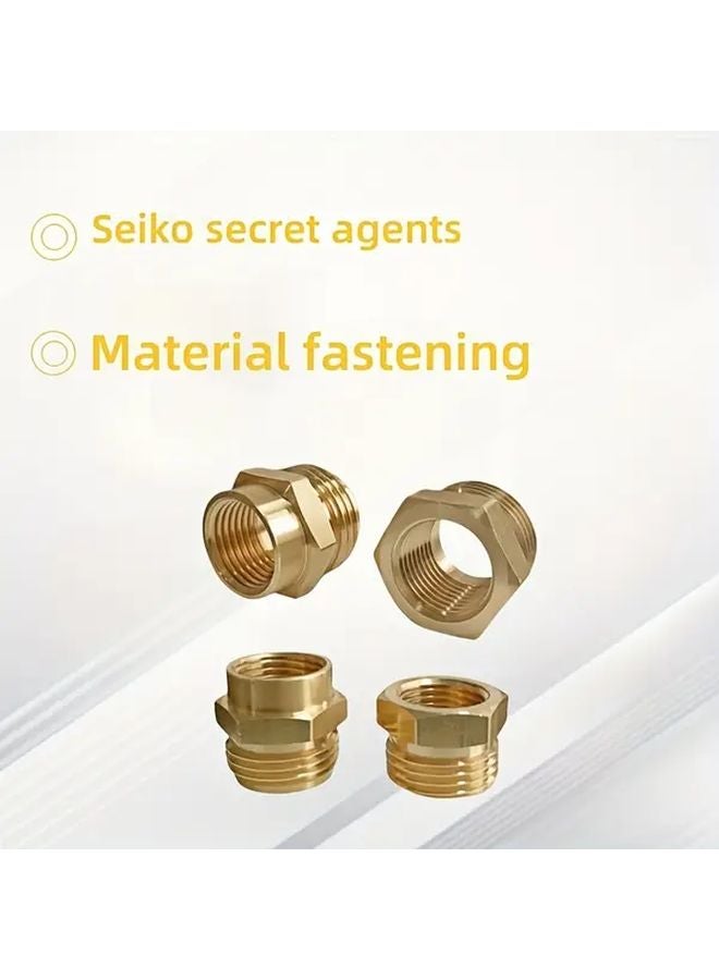 2pcs 3 4 Inch GHT Male To 1 2 Inch NPT Female Brass Garden Hose Adapter Set - Image 2