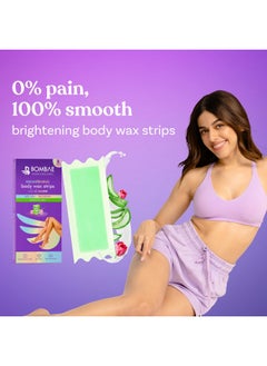 BOMBAE Full Body Wax Strips With Aloe Vera For Women (8+2 Strips)| Full Body Cold Wax Strips For Sensitive Arms, Underarms, Legs | Post-Wax Wipes For Mess-Free, Smooth Skin  - Image 2
