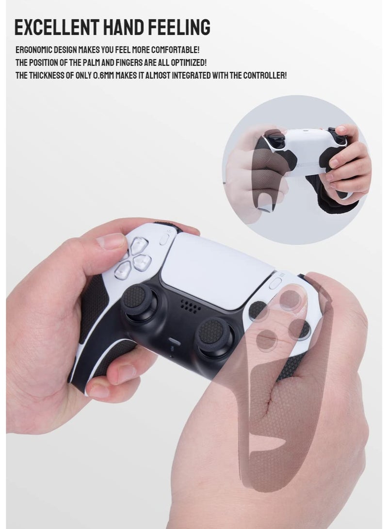 SIGood Controller Grips Compatible with PS5 Dualsense, PlayStation 5 Controller Accessories, Skin Kit, Anti-Slip Grip Tape, Sweat-Absorbent, Easy to Apply (Handle Grips+Buttons+Triggers) - Image 4