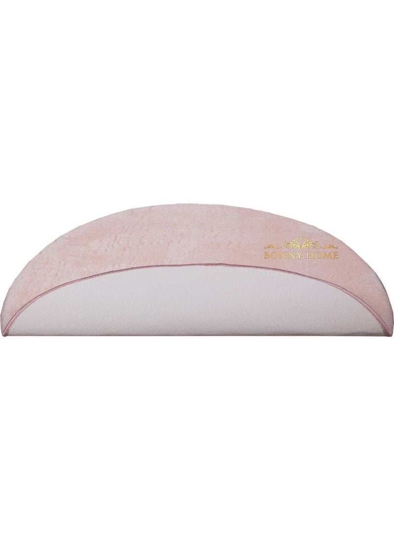 Bonny Home Elite Powder 120X120 cm Round Plush Bath Mat Non-Slip Base Fluffy Bathroom Rug  - Image 3