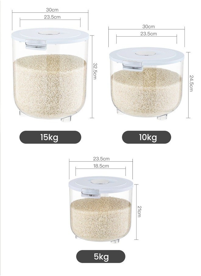 HQ-GAMING - Rice Dispenser, Rice Container Storage with Measuring Cup, Food Cereal Container Bins Household for Kitchen Pantry Organization - Image 1