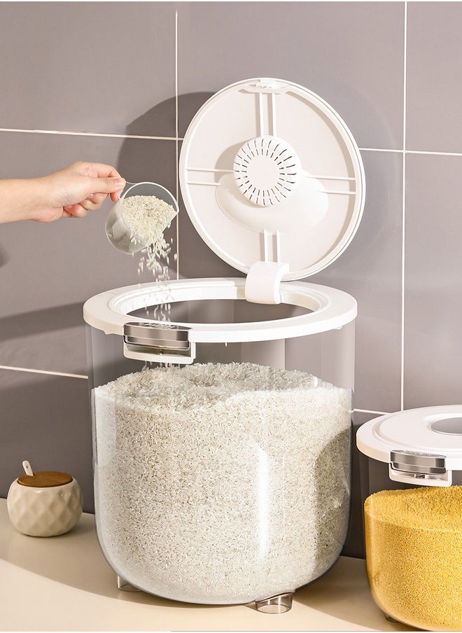 HQ-GAMING - Rice Dispenser, Rice Container Storage with Measuring Cup, Food Cereal Container Bins Household for Kitchen Pantry Organization - Image 1