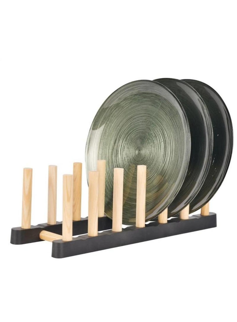 SEOWOOD Wooden Partitioned Plate Holder/Stand - Image 2