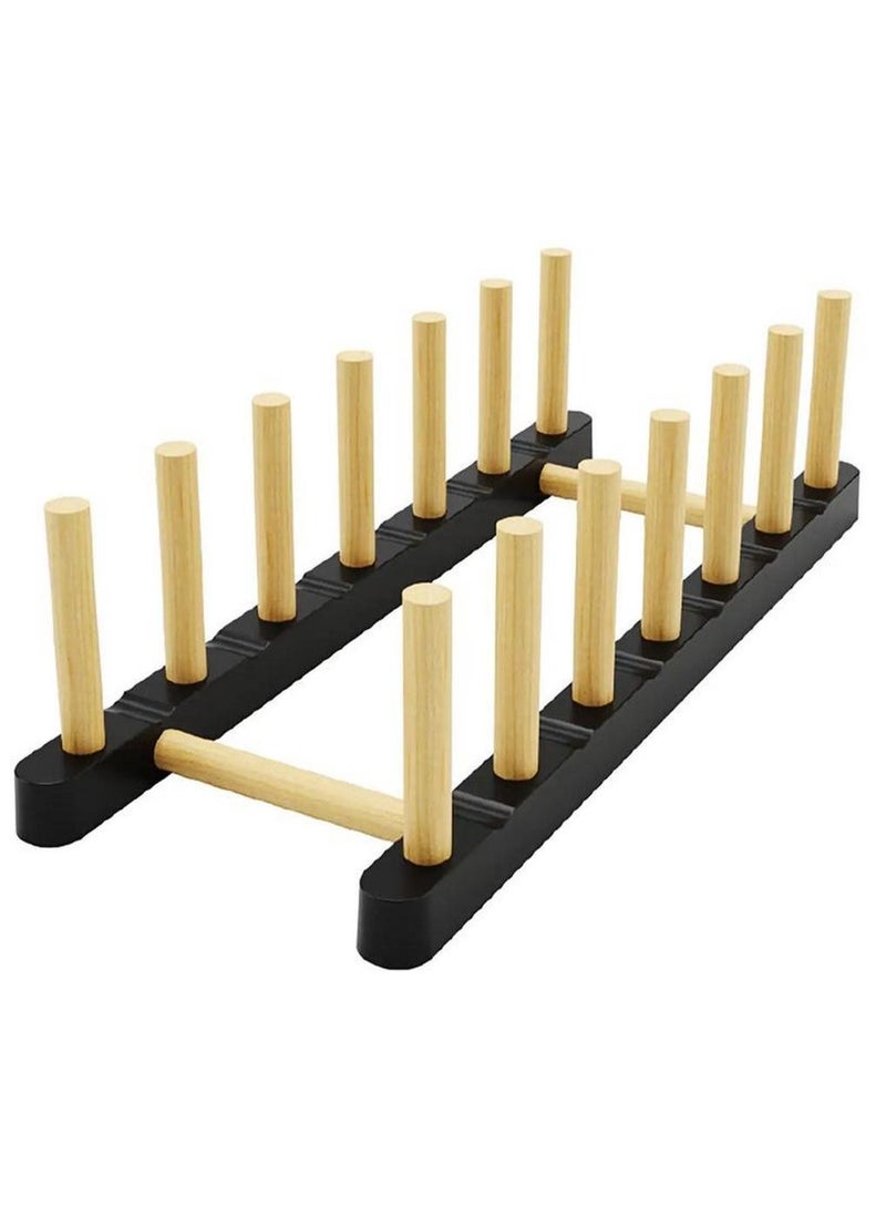 SEOWOOD Wooden Partitioned Plate Holder/Stand - Image 1