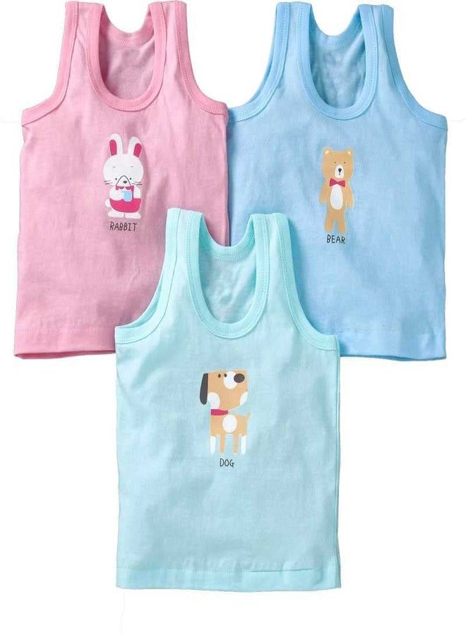 REVOLTEK Baby Vest Kids Baniyan Undershirts Innerwear Ganji Sando Summer wear Kids Clothes Cotton Pack of 3(0-3 Months, Light Color) - Image 3