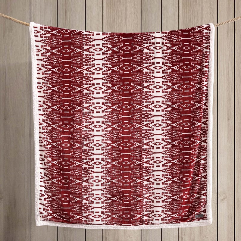 Eddie Bauer - Throw Blanket, Super Soft Reversible Sherpa Fleece Bedding, Cozy Plaid Home Decor (San Juan Red Clay, 50" x 60") - Image 3