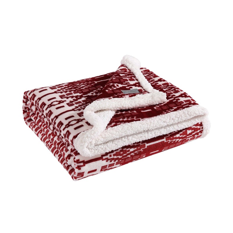 Eddie Bauer - Throw Blanket, Super Soft Reversible Sherpa Fleece Bedding, Cozy Plaid Home Decor (San Juan Red Clay, 50" x 60") - Image 5