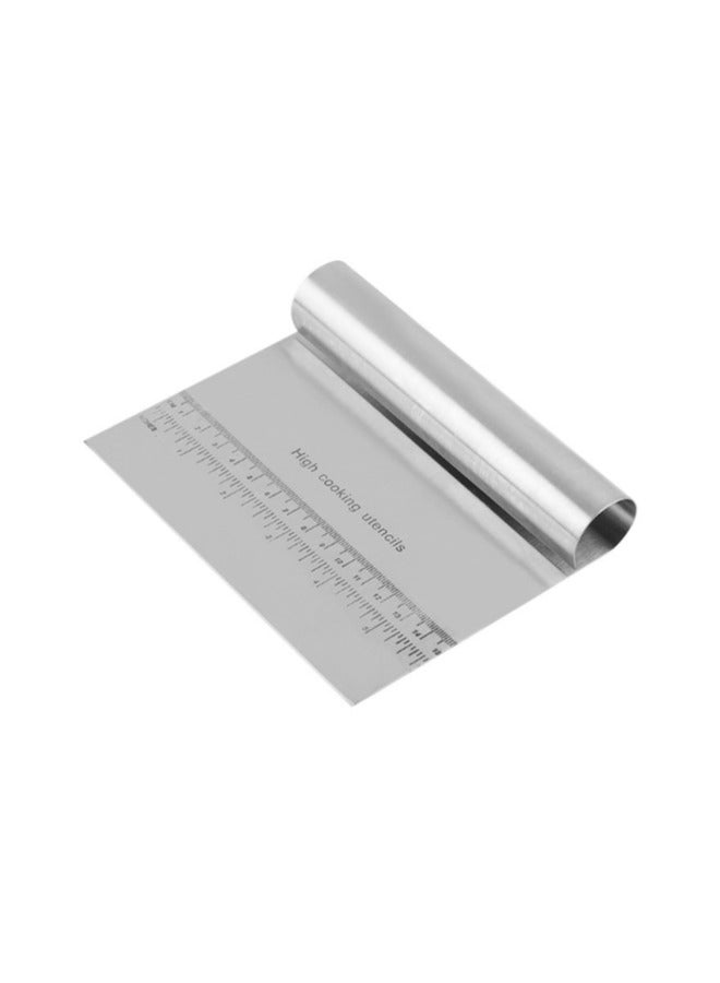 Dough Cutter Stainless Steel 15cm with Measurement Markings – Multipurpose Bench Scraper for Baking, Pastry, and Kitchen Prep  - Image 1