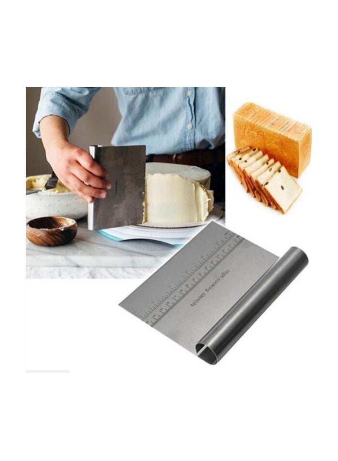 Dough Cutter Stainless Steel 15cm with Measurement Markings – Multipurpose Bench Scraper for Baking, Pastry, and Kitchen Prep  - Image 5