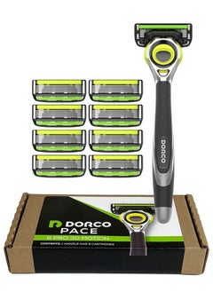 DORCO Pace 6 Pro 3D Motion Razor System 1 Handle + 9 Cartridge Set  - Image 1