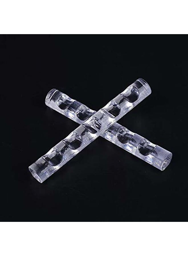 MWOOT 5pcs Nail Art Pen Holder, Makeup Brush Organizer, Acrylic Nail Art Painting Pen Brush Stand for Drawing Pens, Manicure Nail Carving Pencils - Image 3
