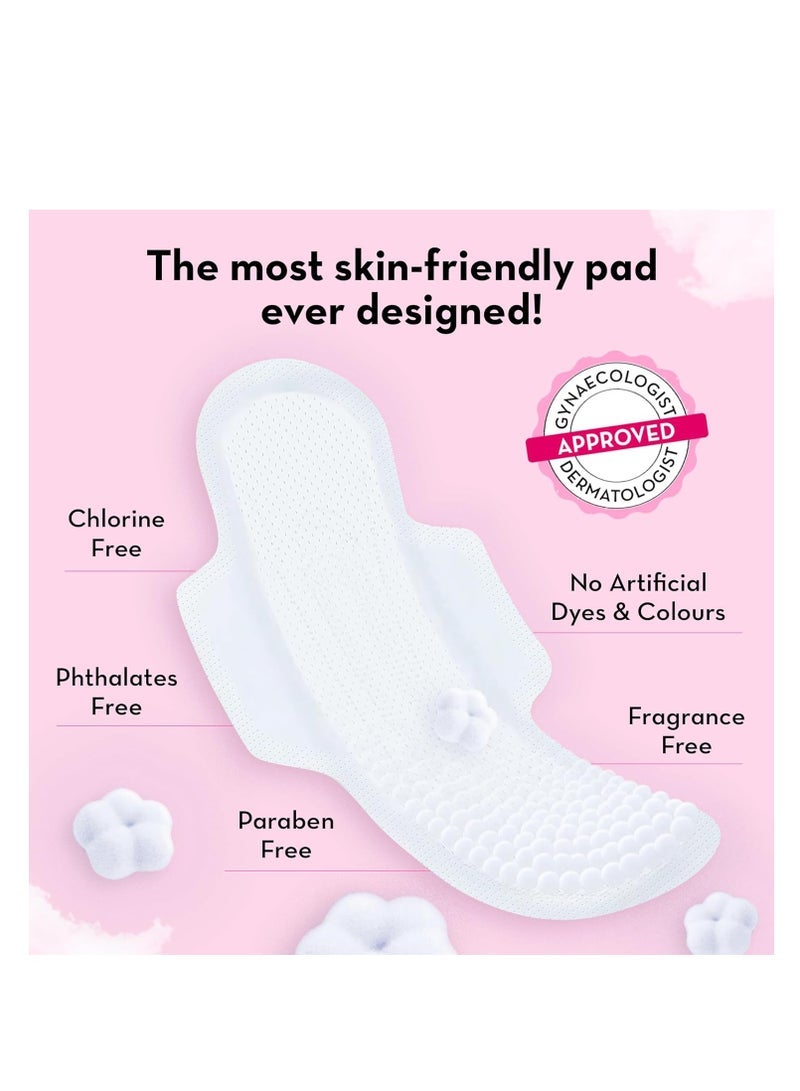 Plush Ultra-Thin Large Sanitary Pads for Women, 15 Pcs | For Light-Medium Flow | 2 Panty Liners | 100% Rash-Free | Pure U.S. Cotton Pads | Affordable Sanitary Pads - Image 4
