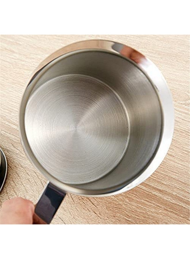 THW® 400 ML Milk Frother, Manual Frother Milk Frothing Pitchers Stainless Steel Coffee Milk Foamer Milk Creamer Frother Latte Cappuccino Foam Pitcher Manual Milk Creamer with Handle - Image 5