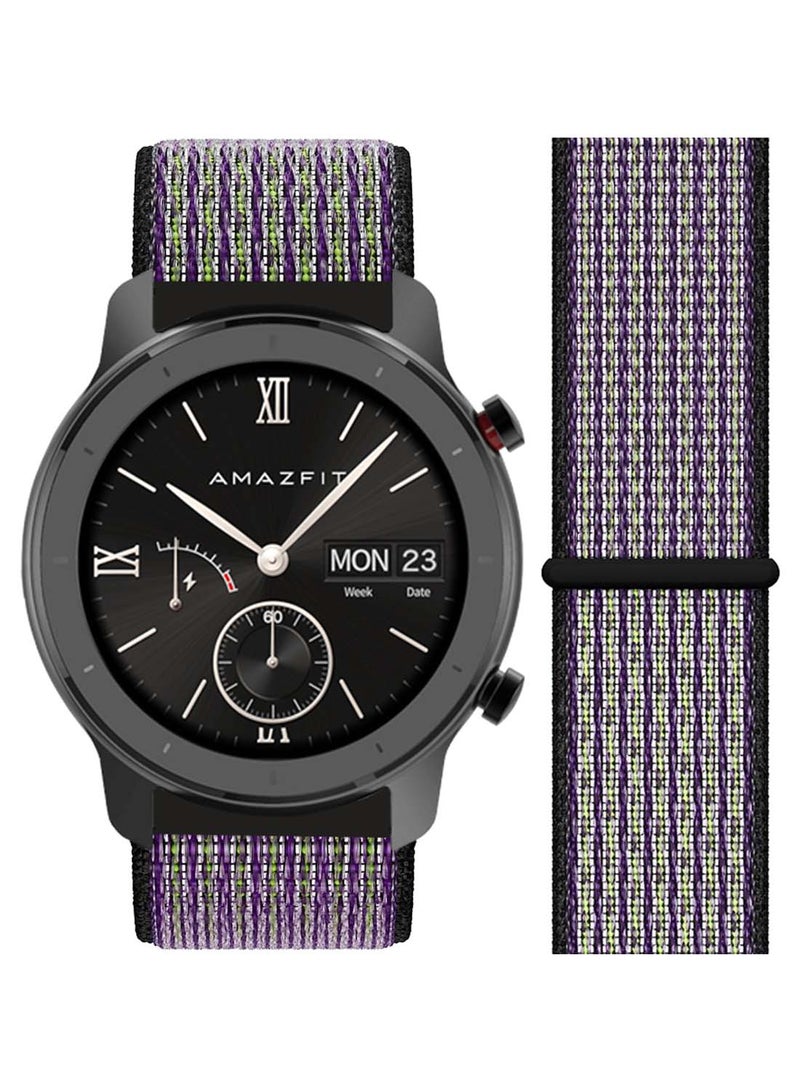 Perfii Nylon Loop Replacement Band 20mm For Amazfit GTR 42mm Desert Sand