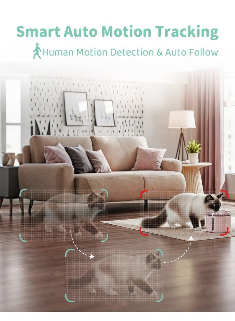 AOC 360° WiFi Security Camera, AI Enhanced 1080P Indoor Camera (Video Enhanced to 2K-Like Detail), Motion Detection, Smart Tracking, Privacy Mode, Two-Way Audio, Night Vision, Supports Up to 128GB TF Card & Cloud Storage, Remote Monitoring for Home, Baby, Pet & Elder Care - Image 5