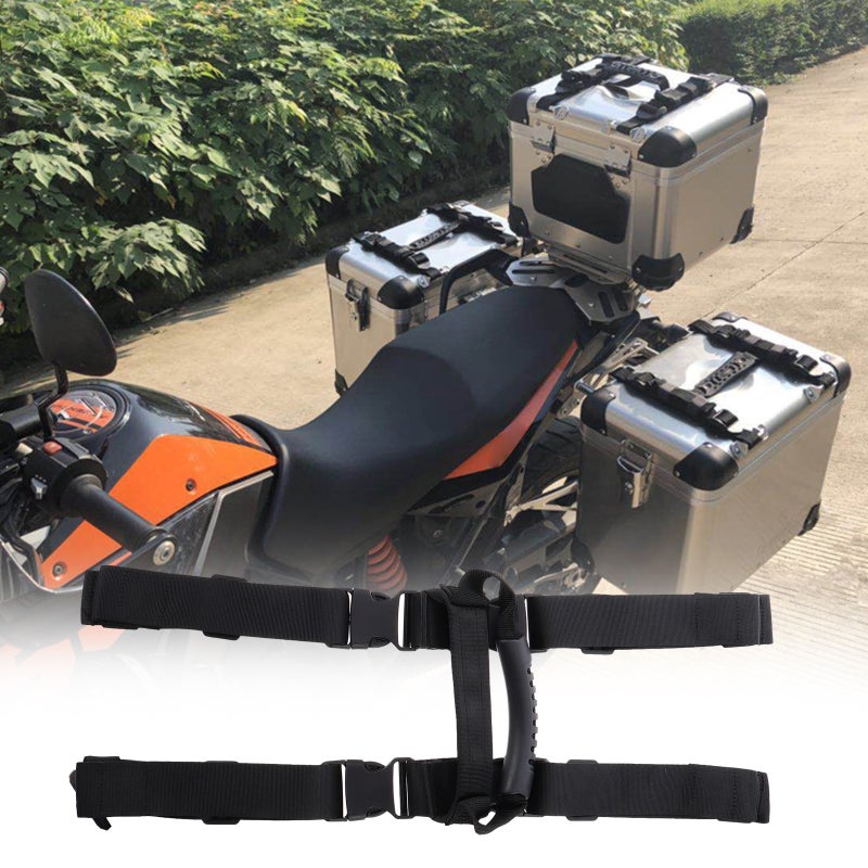 Motorbike Rear Side Box Pannier Handle Strap Rope Motorcycle Accessories (Black) - Image 2