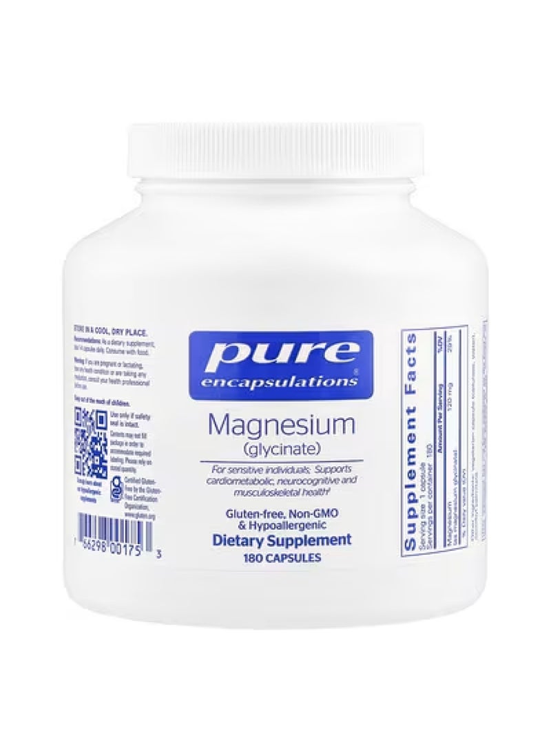 Pure Encapsulations Magnesium (Glycinate), 120 mg, 180 Capsules