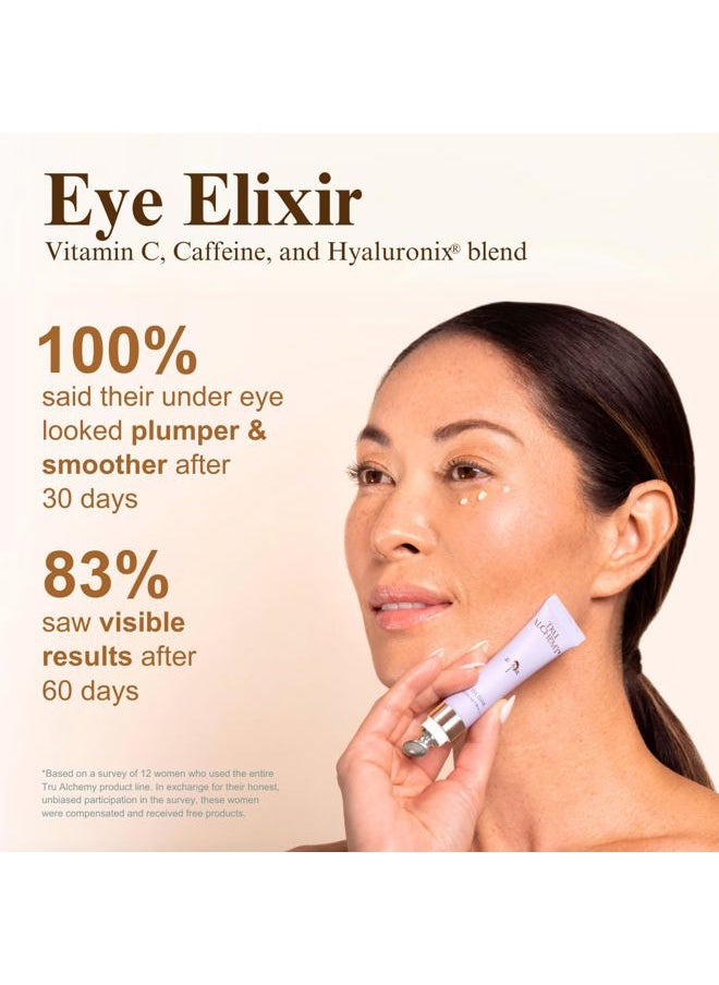 Tru Alchemy Eye Elixir Cooling Eye Treatment Cream - Dark Circle Eye Cream for Puffiness and Bags Under Eyes - Caffeine, Hyaluronic Acid, Vitamin C  - Image 2