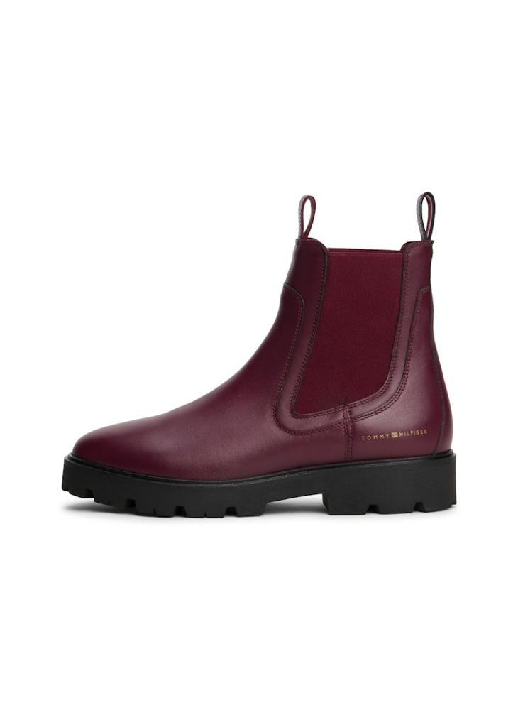 TOMMY HILFIGER Leather Mid Chelsea Boots - Image 3