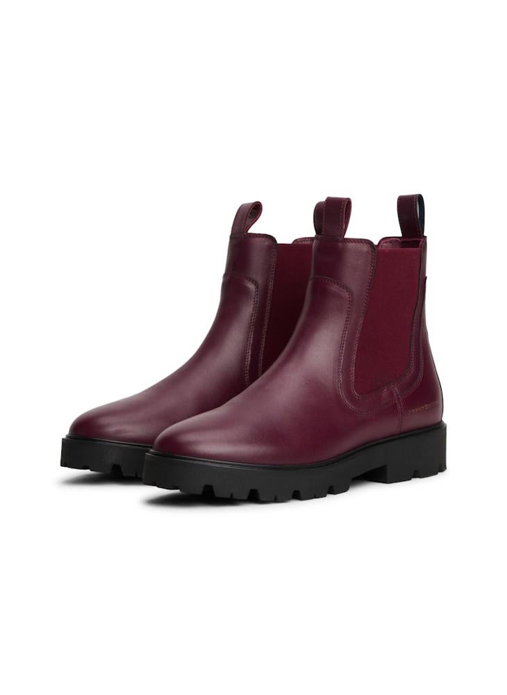 TOMMY HILFIGER Leather Mid Chelsea Boots - Image 4