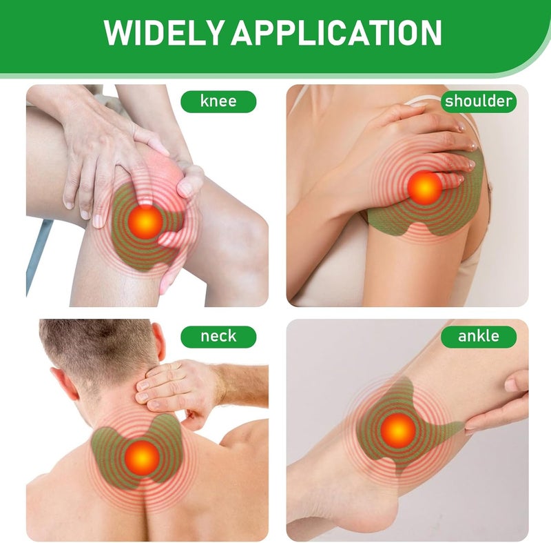 MQUPIN 84 قطعة لاصقات دافئة للأعشاب لاستخراج الشيح لآلام الركبة والظهر والرقبة والكتف - Image 5