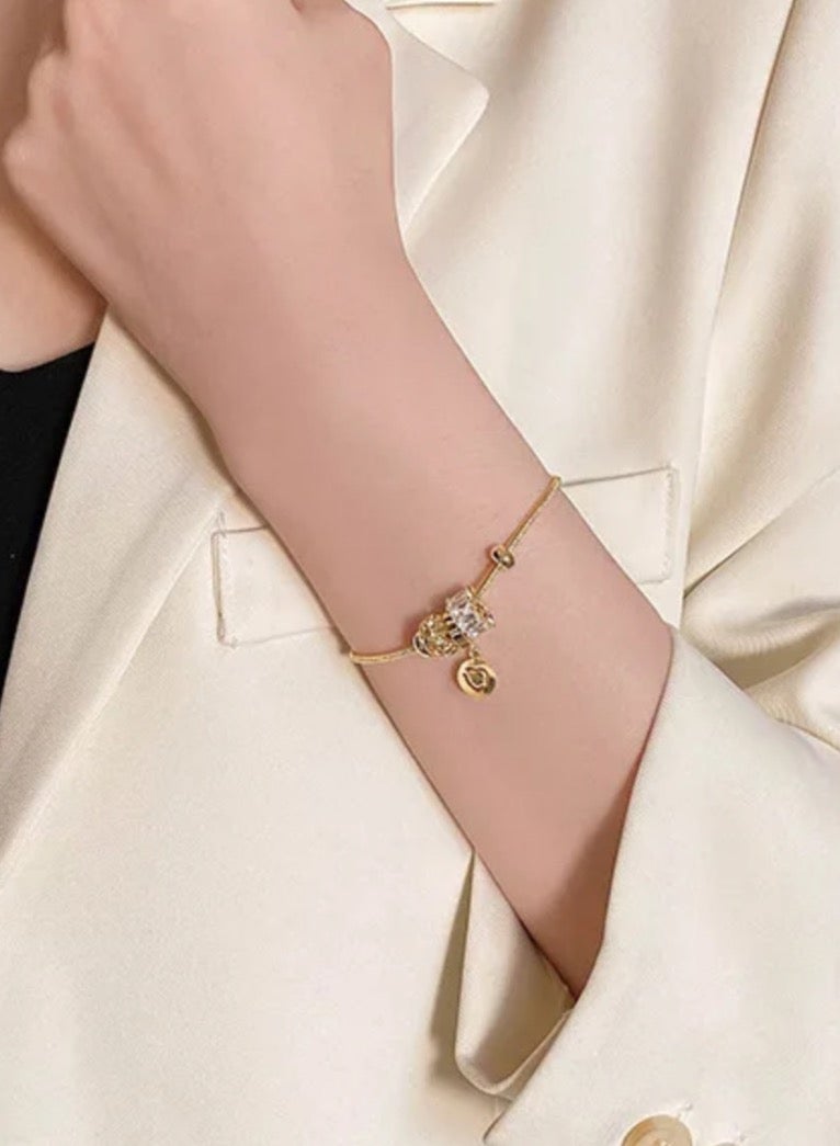 sixtyfour Elegant Gold Plated Bracelet For Women - Image 1
