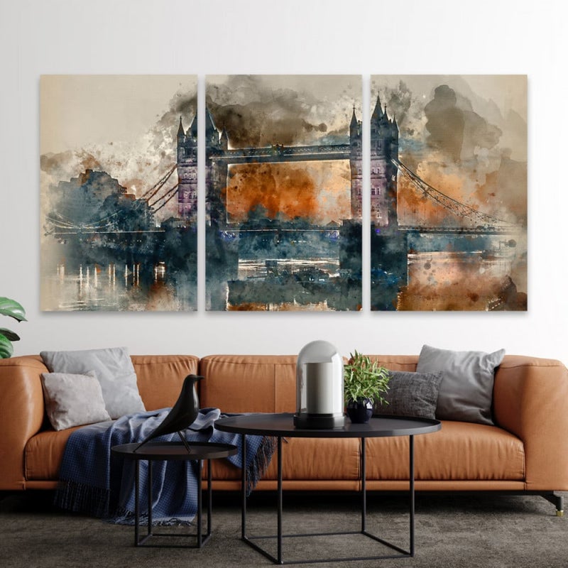 ماركتنا ثلاث لوحات قماشية فخمة بتصميم مودرن مع برواز مجوف مقاس (90×40) ثلاث قطع - Image 1