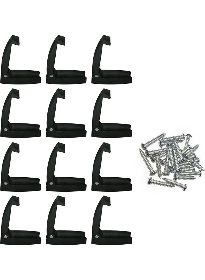 Camp'N Black RV Storage Door Latch 12-Pack - Sturdy Spring Clip & Mounting Hardware for RV Campers - Perfect RV Compartment Door Latch Solution for Secure and Convenient Storage - Image 1