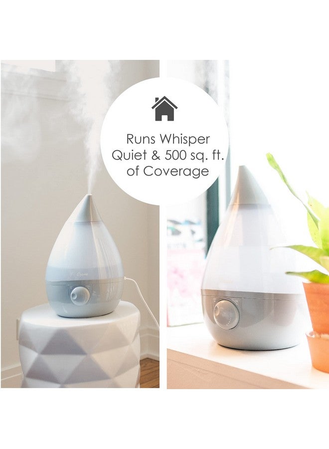 Crane Crane Ultrasonic Teardrop Cool Mist Humidifier, Large 1 Gal Tank, Automatic Shut-Off, Baby Humidifiers for Nursery and Bedroom, Grey  - Image 4