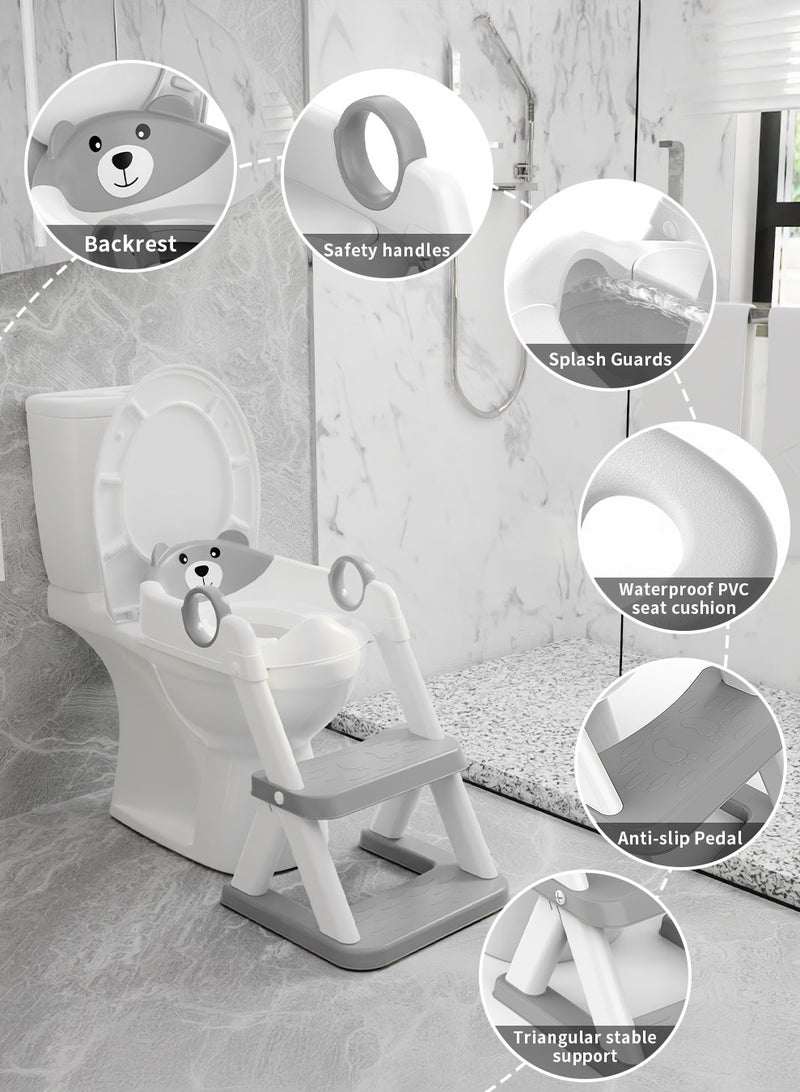 بيبيومي 2 في 1 مقعد تواليت للأطفال مع واقي من الرذاذ ووسادة مانعة للانزلاق ومقعد تدريب على استخدام المرحاض للأطفال - Image 5