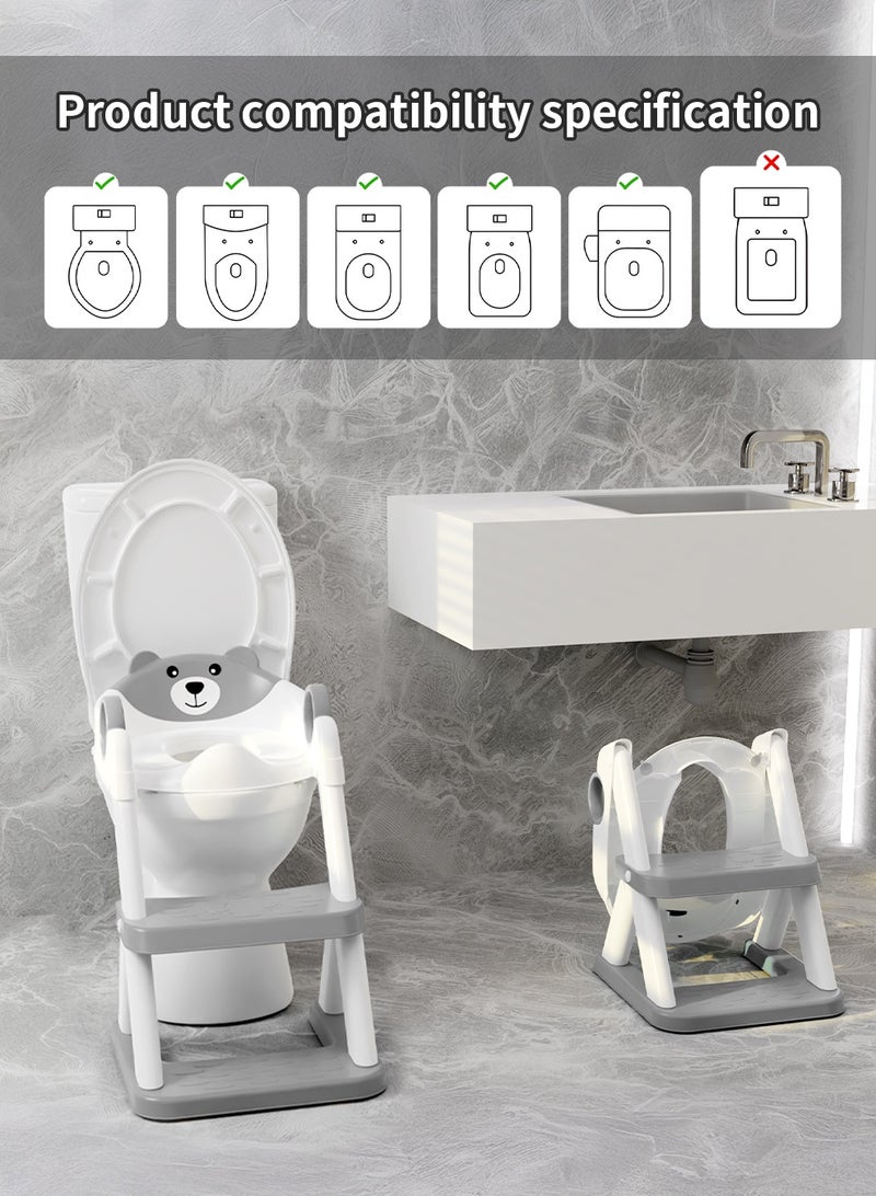 بيبيومي 2 في 1 مقعد تواليت للأطفال مع واقي من الرذاذ ووسادة مانعة للانزلاق ومقعد تدريب على استخدام المرحاض للأطفال - Image 3