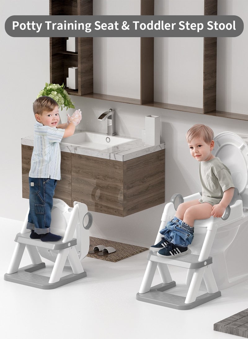 بيبيومي 2 في 1 مقعد تواليت للأطفال مع واقي من الرذاذ ووسادة مانعة للانزلاق ومقعد تدريب على استخدام المرحاض للأطفال - Image 2