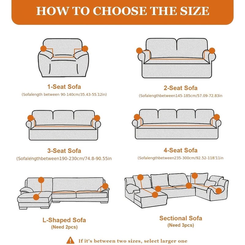 High Quality Full Cover Stretch Sofa Slipcover With Pillowcase Light Gray One Seater Sofa Set For Living Room Cat Scratch Resistant Removable Washable Widened Elastic Binding And Ties All Season - Image 3