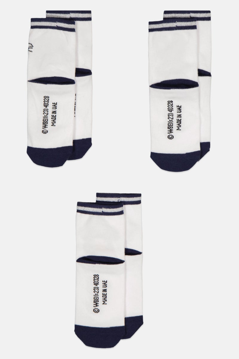 Looney Tunes Kids Boy 3 Pairs Ankle Socks, Multicolor  - Image 2