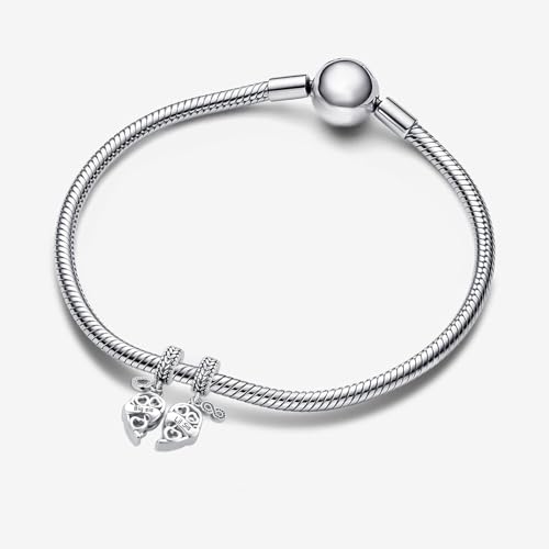 QeenseKc Big Sister Little Sister Matching Heart Charm for Pandora Bracelet Necklace Infinity Bead Set 2 Christmas Gift - Image 3