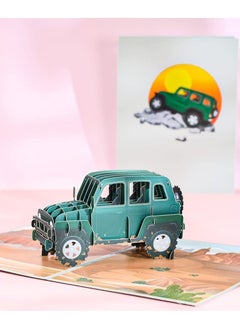 Y&D 3D SUV Car Pop Up Card, Handmade Popup Bday Cards Greeting for Birthday, Fathers Day, Birthday Card Kids Dad Husband, All Occasion  - Image 2