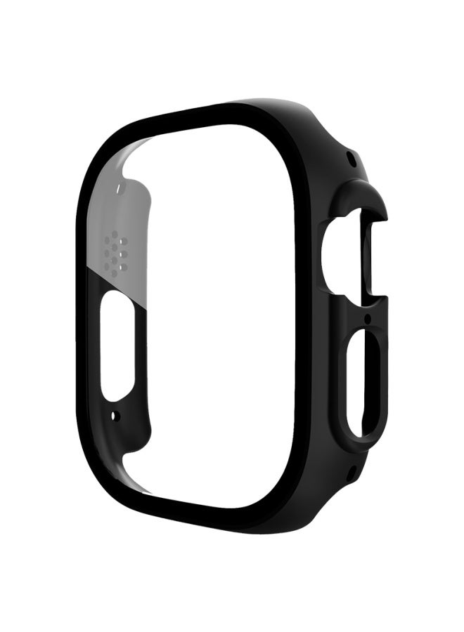 KMaxAI حافظة حماية وسكرين بروتيكتور لساعات آبل Kmaxai Apple Watch Ultra 3 - الجيل الثاني/الأول، فيلم زجاج مقوى لساعات آبل Ultra 3 49 مم، أسود - Image 5