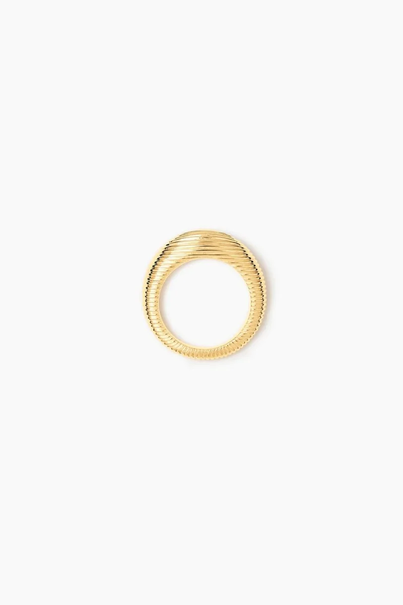 LIE STUDIO Gleaming Pebbled Sculpted Ring