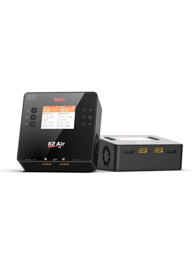 iSDT K2 AIR Lipo Balance Battery Charger 1-6S AC 200W DC 500Wx2 20A Smart Charger for LiFe, Lilon, LiPo, LiHv/Pb/NiMH - Image 1