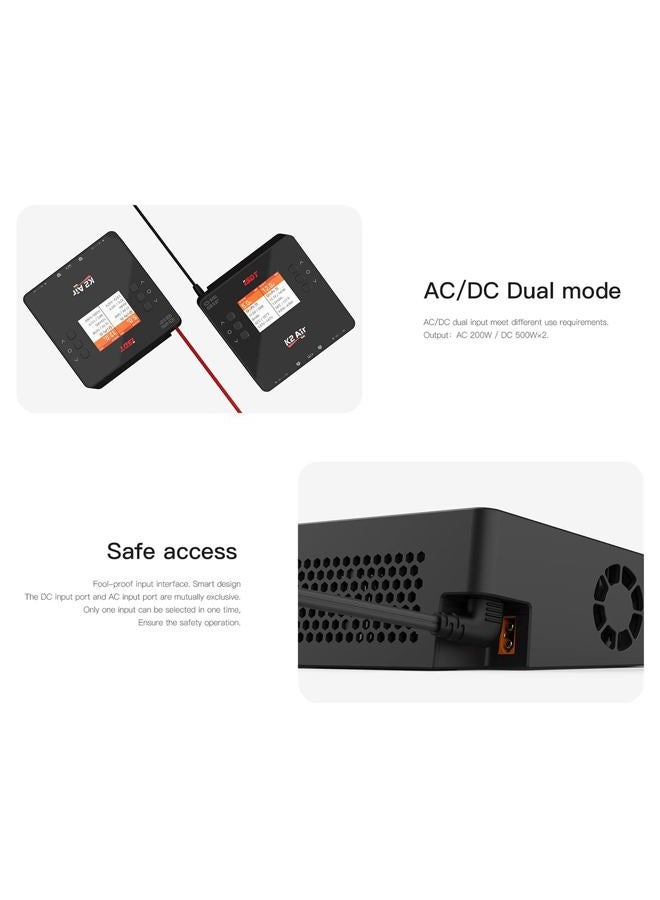 iSDT K2 AIR Lipo Balance Battery Charger 1-6S AC 200W DC 500Wx2 20A Smart Charger for LiFe, Lilon, LiPo, LiHv/Pb/NiMH - Image 3