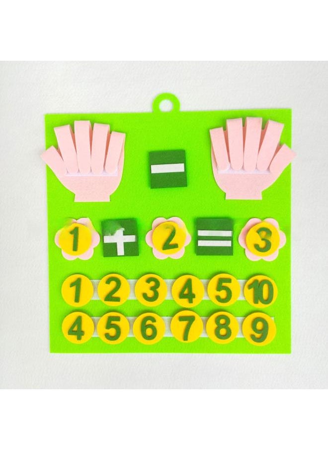 Colorful Felt Learning Board Addition And Subtraction Finger Board Diy Children's Early Education Educational Toys Felt Busy Board 
