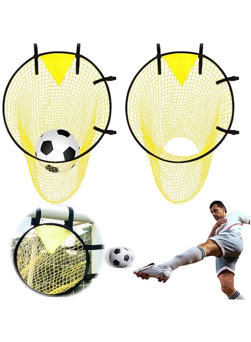 Generic 2PCS Football Top Bins Target Net, Top Bins Football Target Goal Bag Net, Soccer Top Corner Target Net, Football Training Practice Equipment for Shootings Accuracy - Image 1