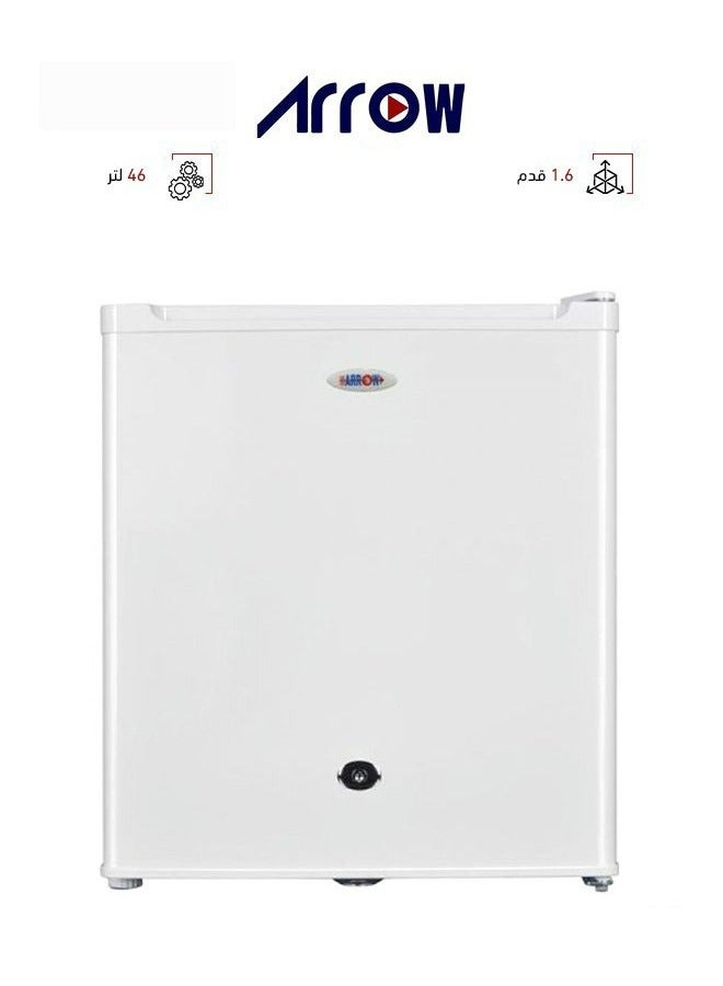 ارو ثلاجة باب واحد - 1.6 قدم - 46 لتر - صناعة صينية - ابيض - RO1-69L - Image 1