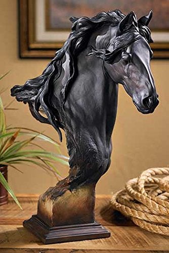 Wild Wings Equus Onyx - Fresian Horse - Small Sculpture by Arich Harrison - Image 2