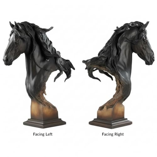 Wild Wings Equus Onyx - Fresian Horse - Small Sculpture by Arich Harrison - Image 3